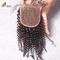 Βραζιλιάνος 4x4 ανθρώπινο μαλλί δαντέλα κλείσιμο Ελβετικό Kinky Curly κλείσιμο