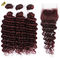 Ombre 99J Χωρίς κόλλα Βουργουνδική περούκα Ανθρώπινες επεκτάσεις μαλλιών Βαθύ κύμα