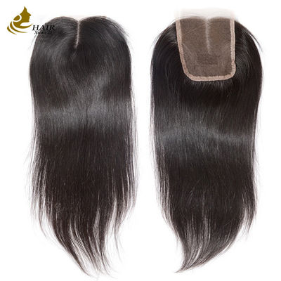 ποιότητας  Straight Hair Swiss Lace Frontal Closure 4x4 Natural Color Middle Part εργοστάσιο