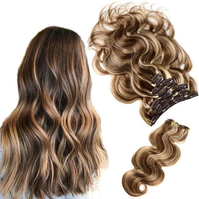 ποιότητας  Malaysian Weave Seamless Clip In Hair Extensions Smooth And Soft εργοστάσιο