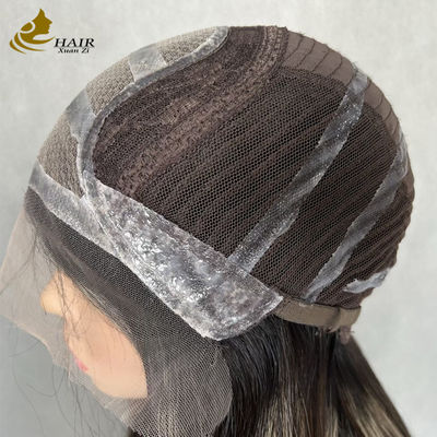 ποιότητας  Vietnamese Glueless Silk Top Full Lace Wig Straight Lace Front Wig With Silicone εργοστάσιο