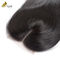 Στενά μαλλιά Ελβετική δαντέλα Μετωπικό κλείσιμο 4x4 Φυσικό χρώμα Μέσα μέρος