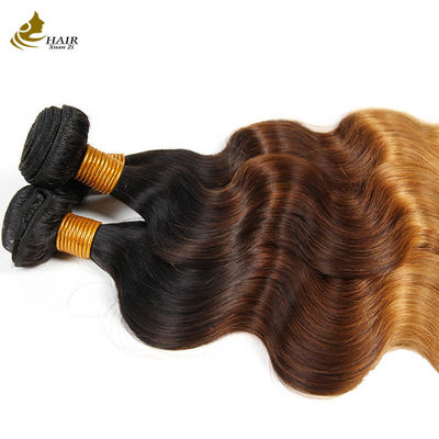Ombre Body Wave Βραζιλιάνικα παρθένα μαλλιά Weave Ανθρώπινα μαλλιά Bundles με κλείσιμο