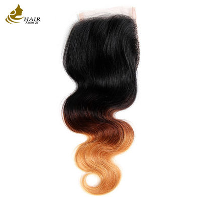 Ombre Body Wave Βραζιλιάνικα παρθένα μαλλιά Weave Ανθρώπινα μαλλιά Bundles με κλείσιμο
