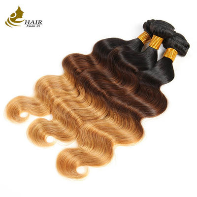 Ombre Body Wave Βραζιλιάνικα παρθένα μαλλιά Weave Ανθρώπινα μαλλιά Bundles με κλείσιμο