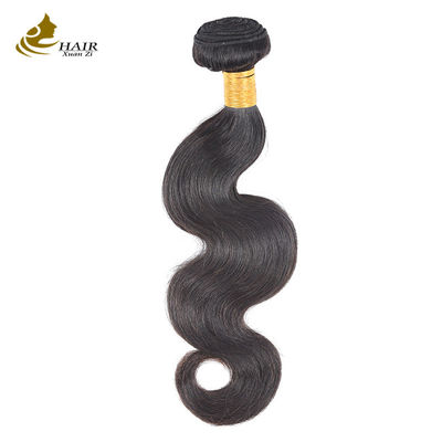 Ινδική επιλογή Βραζιλίας Remy Human Hair Bundles σε φυσικό μαύρο