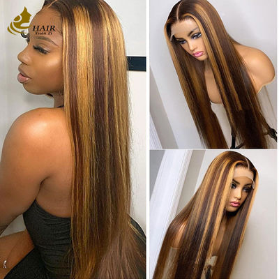 Βιετναμέζικα ανθρώπινα μαλλιά Kinky Curl P427 Πιάνο χρώμα 13X4 Δαντέλα Προσωπικές περούκες