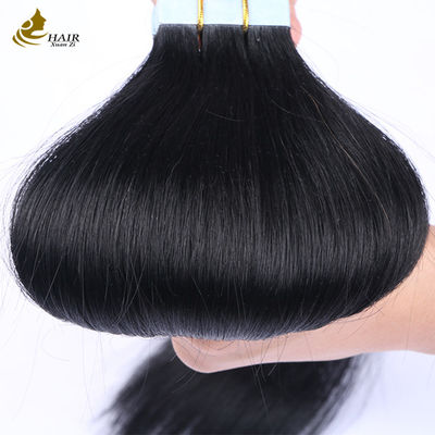 12Α Εθνική Ακατέργαστη Υπερ διπλή έλξη Virgin Remy 100 Human Hair Tape In Hair Extension
