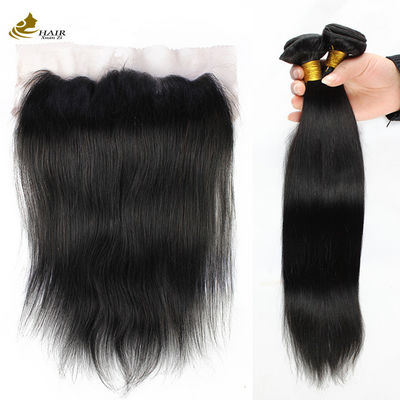 Καθαρό Remy Βραζιλιανό Human Hair Bundle με δαντέλα με μπροστινό κλείσιμο