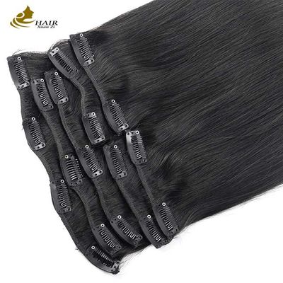 Remy 24 ιντσών Κλιπ σε Hair Extensions 100% Virgin σε χύδη OEM