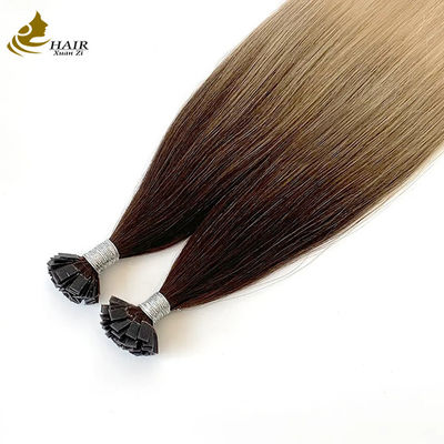 Πλατεία κερατίνη T U Τύπος Remy Hair Extensions Virgin Human Pre-bounded Hair Extensions (Εκτάσεις μαλλιών που δεν έχουν συνδεθεί)