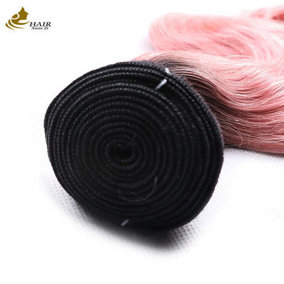 Μαλαισιανό ροζ παρθένο ανθρώπινο μαλλί 20 ιντσών 1B φυσική εμφάνιση