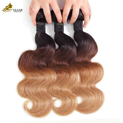 1b 4/27 Κουροειδές μέλι Ξανθιά Βραζιλιάνα Hair Extensions Ombre