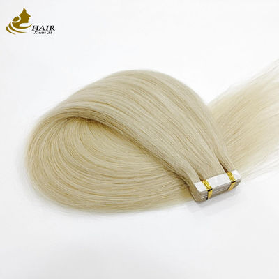 Βραζιλιανή Remy PU Weft Keratin Platinum Tape σε επεκτάσεις ανθρώπινων μαλλιών