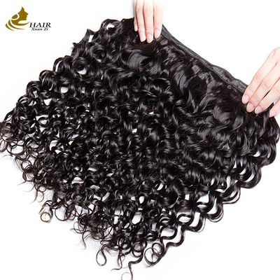 Φυσικές Μαύρες Μπούκλες Kinky Curl 100% Virgin Human Hair Δέσμες με Τεχνολογία Ευθυγράμμισης Επιδερμίδας