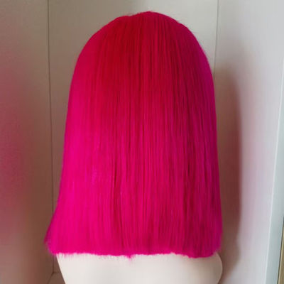 13X4 4X4 13X6 Δαντέλα Προσωπική Ακατέργαστη Βραζιλία Παρθένος Ανθρώπινο Μαλλί Περουκάκι Short Bob Περουκάκι