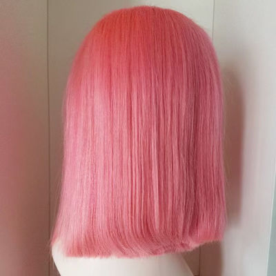 13X4 4X4 13X6 Δαντέλα Προσωπική Ακατέργαστη Βραζιλία Παρθένος Ανθρώπινο Μαλλί Περουκάκι Short Bob Περουκάκι