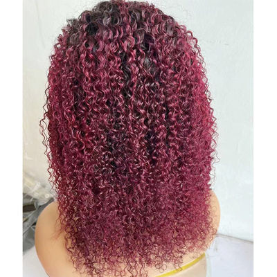 100% Παρθένο Περουβιανό Ανθρώπινο Μαλλί Νερό κύμα Δαντέλα Μπροστά περούκες