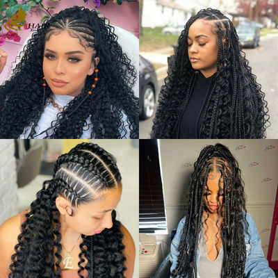 Χωρίς κόλλα 5*5 έτοιμο να πάει Κουρλοφόρα περούκα Εύκολη στο φόρεμα Προ-λευκανμένες μίνι κόμβοι Πυροδέματα περούκα