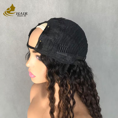 Παρούκα Γυναίκα Μακρύ Κουροειδές κύμα 1b/4/27 χρωματιστά ανθρώπινα μαλλιά U-σχήμα Παρούκα