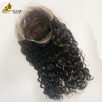 Πυκνότητα 250% 20 ιντσών Φυσικό Μαύρο Κυματιστό Νερό HD 13*6 Αφράτη Πλήρης Δαντελένια Περουκα με Φυσική Πλήρη Γραμμή Μαλλιών