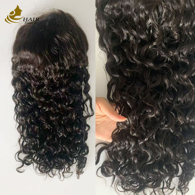 100% Παρθένα Φτηνή Διαφανής Δαντέλα Remy Ανθρώπινη Τρίχα Χωρίς κόλλα Μεταξένια Κορυφή Πλήρης Περουκα Δαντέλας