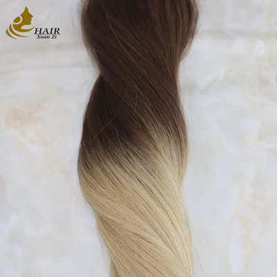 Δημοφιλές δέρμα Weft Straight 100% Remy Human Hair Tape Extensions Cuticle Aligned Virgin Hair