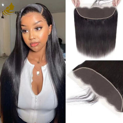 13*4 Frontal Handmade Lace Closures 100% Human Hair Front Lace Closure